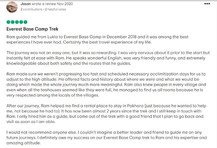 Trip Advisor Reviews For Ram