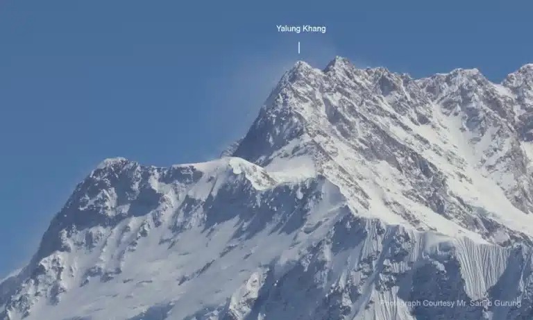 Yalung khang west face from lumba sumba